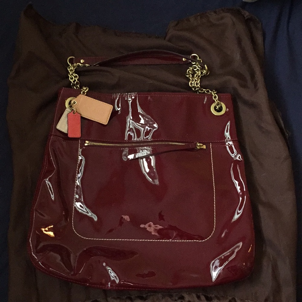 Coach Patent Red Leather Purse